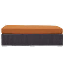 Convene Outdoor Patio Fabric Rectangle Ottoman