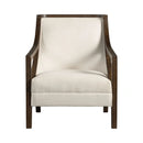 Hopkins Chair w/Brown Arm Columbia Charcoal