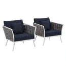 Stance Armchair Outdoor Patio Aluminum Set of 2