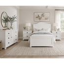 Kona Bedroom Set with 2 Nightstands in White