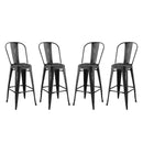 Promenade Bar Side Stool Metal Set of 4