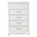 Lucida 5 Drawer Chest in White 2039W-9