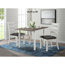 Martin 3 pc Drop Leaf Dining Set (Dark Brown Top - White Base)