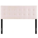 Lily Biscuit Tufted Full Performance Velvet Headboard