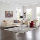 Loft 3 Piece Upholstered Fabric Sofa and Armchair Set