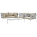 Harmony 5 Piece Outdoor Patio Aluminum Sectional Sofa Set