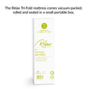 Relax 39 x 75 x 4 (Twin) Tri-Fold Mattress Topper
