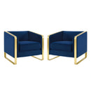 Visualize Armchair Performance Velvet Set of 2