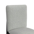 Portland Square Back Barstool with Grey Fabric in Black (2 Per Carton)