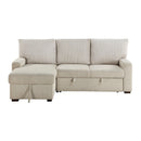 Gallatin-(2)2-Piece Sectional with Left Chaise and Drop-Down Cup holders, Storage Pouch, Pull-out Bed and Hidden Storage image