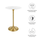 Lippa 28" Artificial Marble Bar Table