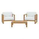 Upland 3 Piece Outdoor Patio Teak Set