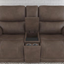 Carter Latitudes Power Reclining Loveseat with Console & Power Headrests & Lumbar - 5000004280 - Michael's Discount Furniture