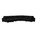 Arizona 6PC Sectional Set with LHF Chaise in Steno Black