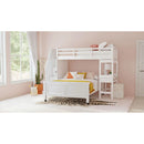 Hampton Kids Over Loft with Staircase and Desk with Speaker