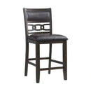 Amherst Counter Height 5PC Dining Set-Table and Four Faux Leather Side Chairs in Walnut