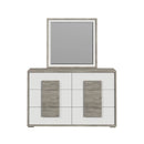 San Matteo Dresser and Mirror Set in Dual Tone