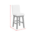 Jemma Swivel Bar Stool with Beige Linen in Dark Espresso (2 Per Carton)