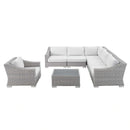 Conway Sunbrella� Outdoor Patio Wicker Rattan 7-Piece Sectional Sofa Set