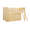 Bartly-(4) Low Loft Bunk with Dresser image