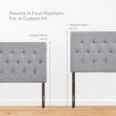 Clique Queen Upholstered Fabric Headboard