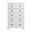 Kona 5-Drawer Chest in White