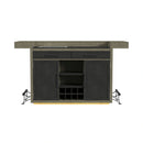 Jemma Bar Table with Light in Grey and Dark Espresso