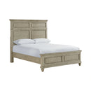 Whit-Ash Panel Bed in Light Grey