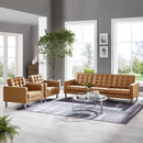 Loft 3 Piece Tufted Upholstered Faux Leather Set