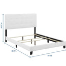 Amira Full Upholstered Fabric Bed