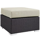 Convene Outdoor Patio Fabric Square Ottoman