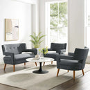 Sheer 3 Piece Upholstered Fabric Set