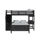 Hampton Kids Over Loft with Staircase and Desk with Speaker