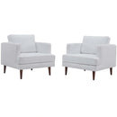 Agile Upholstered Fabric Armchair Set of 2