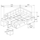 Roanne Pull-Out Sleeper Sectional Sofa - Michael's Discount Furniture