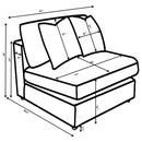 Blaine Armless Chair - Michael's Discount Furniture