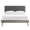 Bridgette Full Wood Platform Bed With Splayed Legs