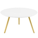 Lippa 28" Round Wood Top Coffee Table with Tripod Base
