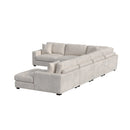 Arizona Modular Sectional Set with RHF Chaise in Steno Beige