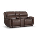 Beau Latitudes Power Reclining Loveseat with Console & Power Headrests - 5000005984 - Michael's Discount Furniture