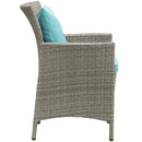 Conduit Outdoor Patio Wicker Rattan Dining Armchair