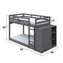 Bunk Bed (T/T) w/4 Drawers & 3 Compartments