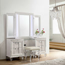 Twenty Nine Dressing Stool W/Acrylic Leg White