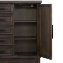 Colorado City 6-Drawer Door Chest in Charcoal