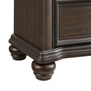 Brunswick 2-Drawer Nightstand with USB in Mahogany