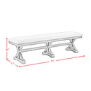 Montrose Dining Bench with Light Grey Fabric in Espresso