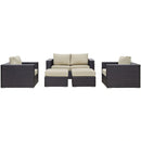 Convene 5 Piece Outdoor Patio Sofa Set