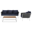 Stance 3 Piece Outdoor Patio Aluminum Sectional Sofa Set