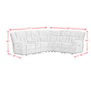 Santorini 6PC Motion Sectional Set in Dillon/Shire Grey