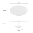 Lippa 48" Oval-Shaped Wood Top Coffee Table